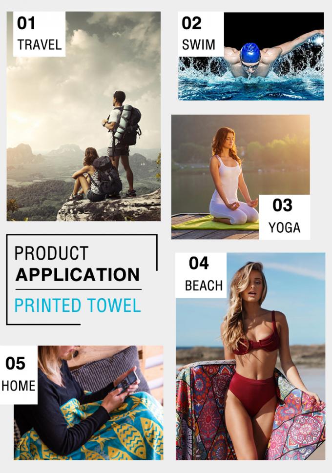 आरपीईटी रीसाइक्ल्ड बड़े मुद्रित माइक्रोफाइबर सूड रेत मुक्त त्वरित सूखी माइक्रोफाइबर कस्टम समुद्र तट तौलिया 1