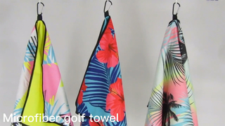 वफ़ल गोल्फ तौलिया सुपर अवशोषक त्वरित सूखा