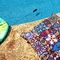 माइक्रोफ़ाइबर साबर कस्टम-निर्मित समुद्र तट तौलिया 88% पॉलिएस्टर 12% पॉलियामाइड